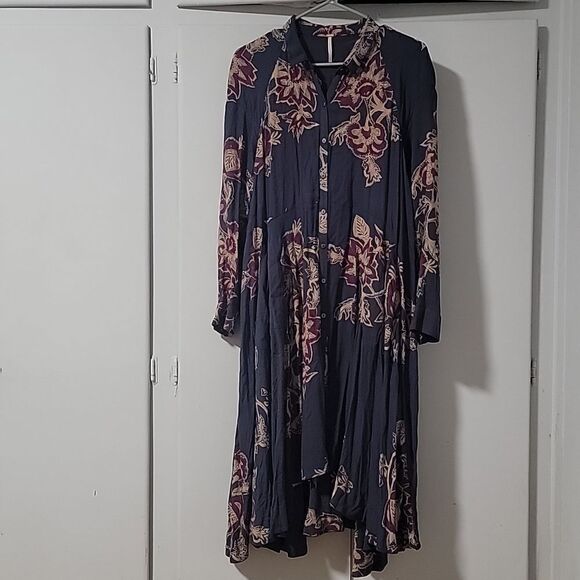 Boho Floral City Walker Dress w Pockets - Picture 5 of 6